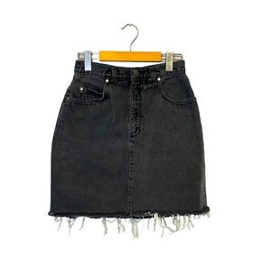HOLLYWOOD ERA | Vintage Black Distressed Mini Skirt Edgy Mainstream Punk Style​
